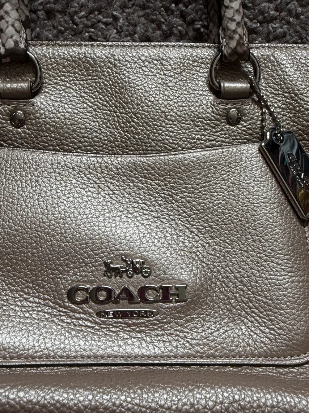 Coach Mini Emma Satchel S38877 Rose Gold Crossbody Bag